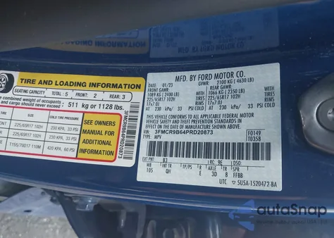 2023 Ford Bronco Sport Big Bend from USA, damaged, VIN 3FMCR9B64PRD20873